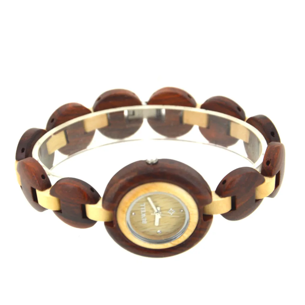 Vogue Quartz Watch for Small Wrist Ladies Stylish Wooden Design