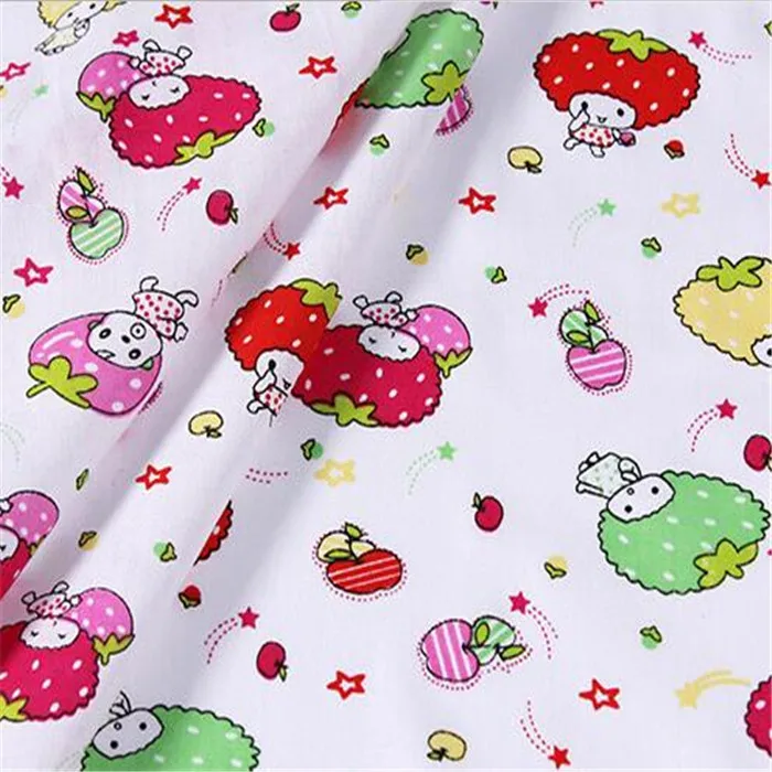 Twill 100% cotton digital printed fabric for kids bedding set , cartoon patterns calico cotton fabric wholesale