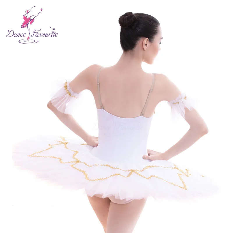 White professional classical ballet tutu costume for girls solo dance ballerina dress BLL046