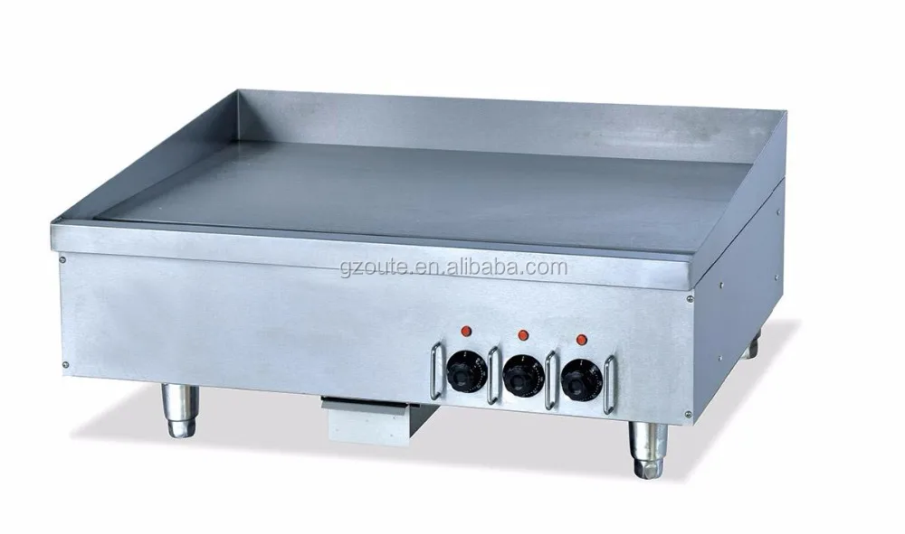 Counter Top Stainless Steel Flat Gas Griddle Commercial Pancake Steak LPG Griddle Grill Half Flat Half Grooved  Hot Plate