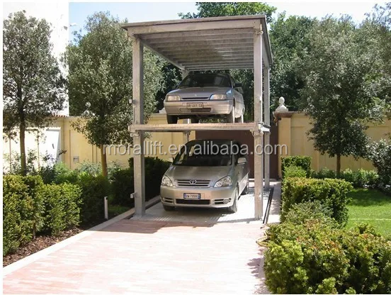 CE Low Cost Vertical four post two floor Car parking Lift
