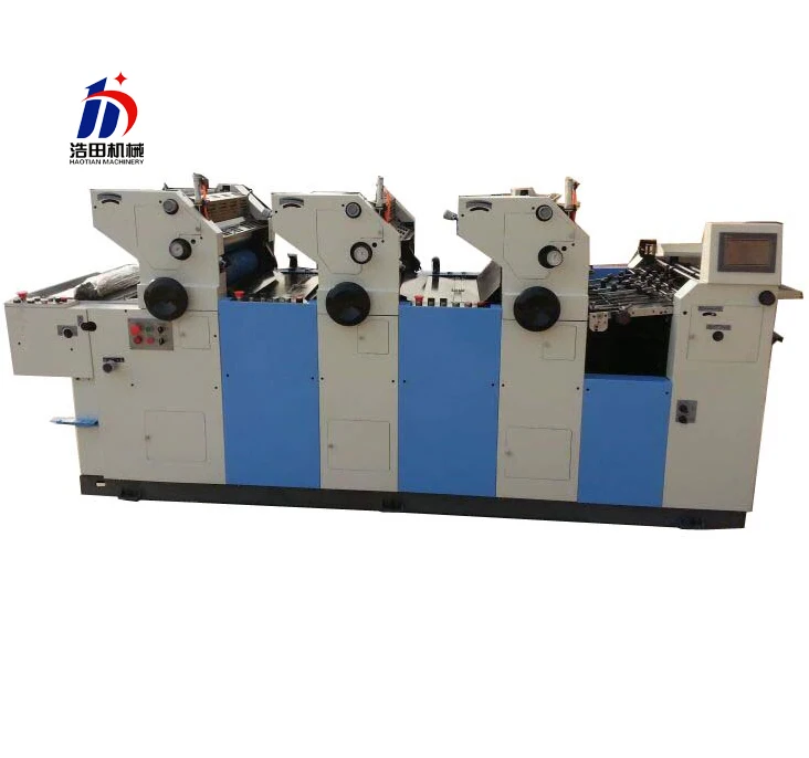 HT356II  Low price good quality  offset printing machines 3 color mini offset printer