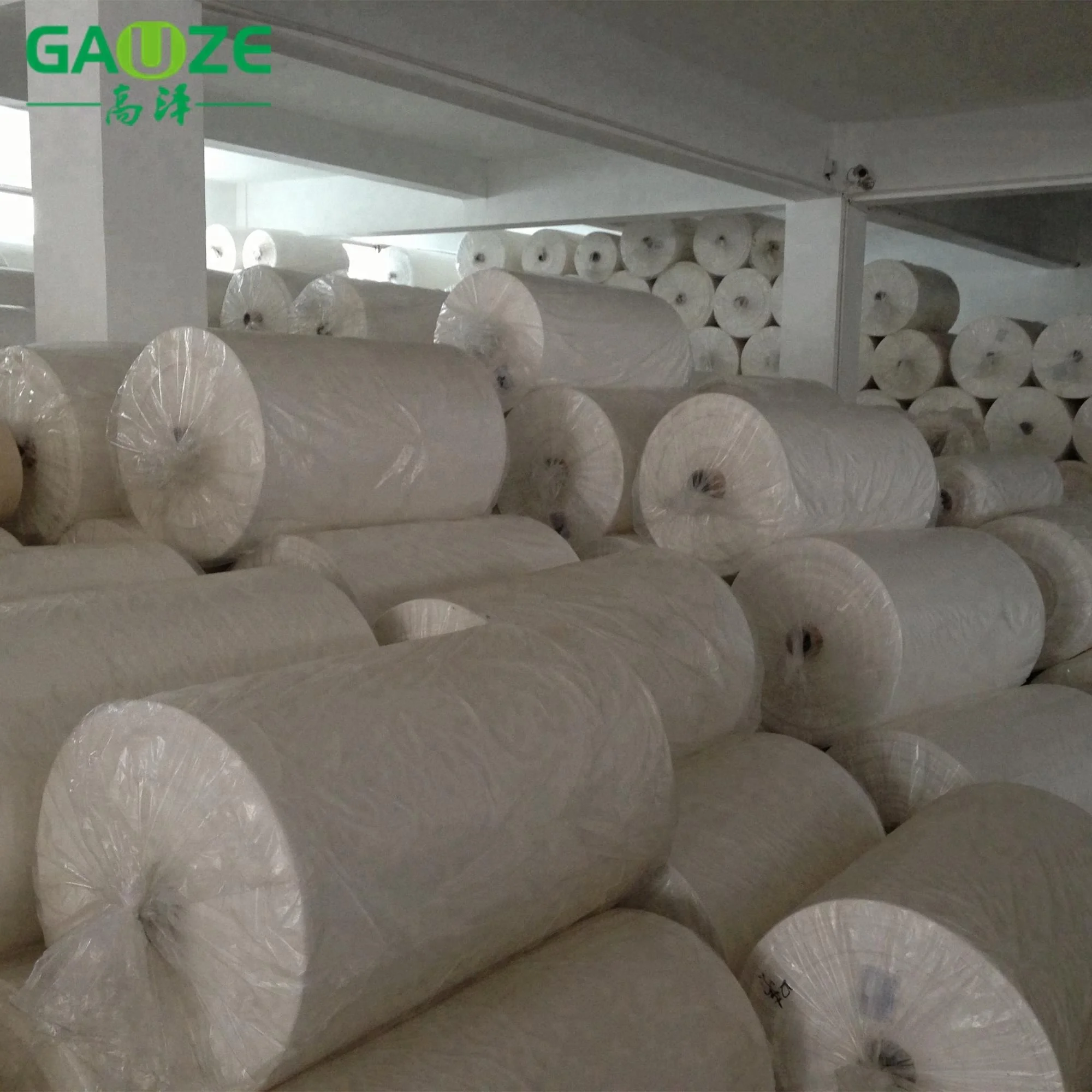 Medical 100% Organic Cotton Large Gauze Roll Wholesale Absorbent White Cotton Fabric Jumbo Rolls
