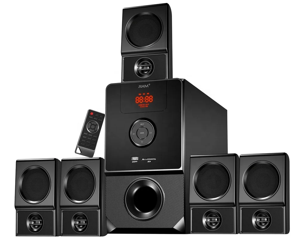 5.1 Home Theater BT Speaker for Wholesale USB 5.1 Home Theatre System Wireless System Parlantes De Pc 5.1 MDF + Plastic Loa 5.1