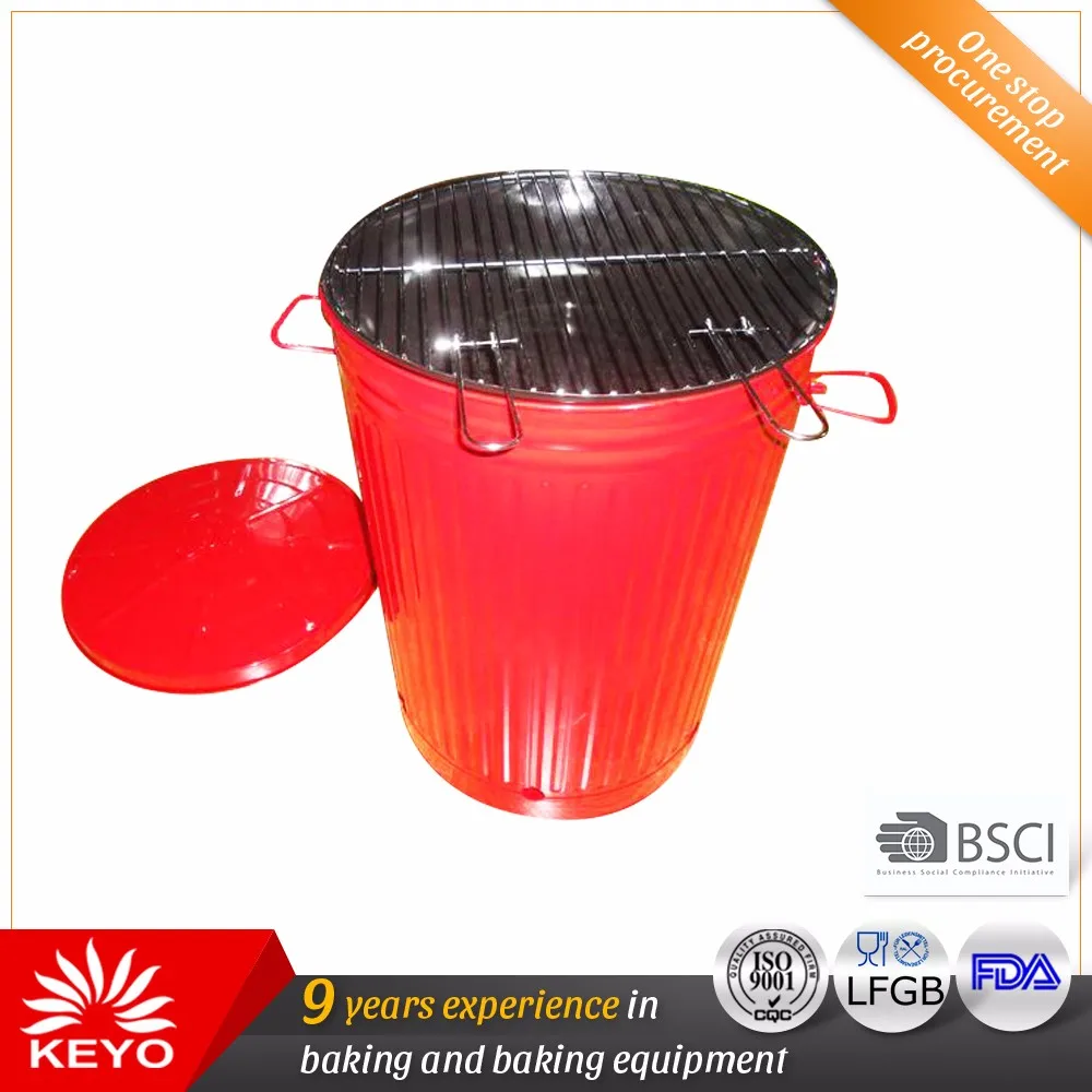 Premium Quality Garbage Trash Can Charcoal Grill Barbecue Garbage Bbq Ash-bin Barbeque Grill