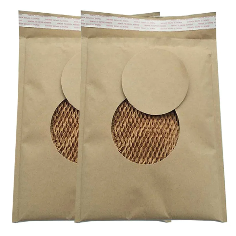 100% Recyclable Material Envelope Cellular Form Kraft Paper lining Padded Mailers 100% Curbside Recyclable Paper Padded Mailers