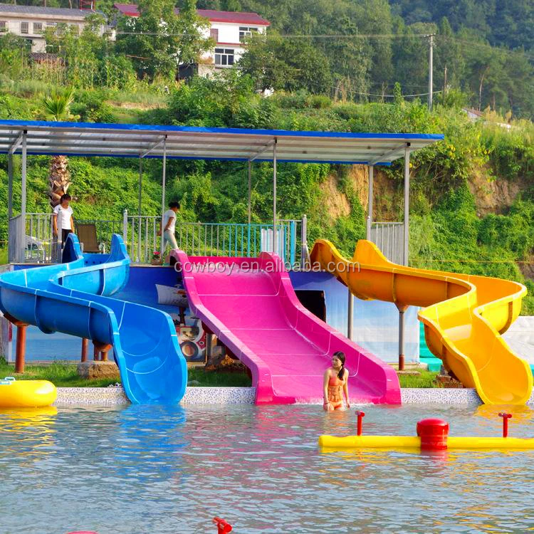 Child water theme park fibreglass slide