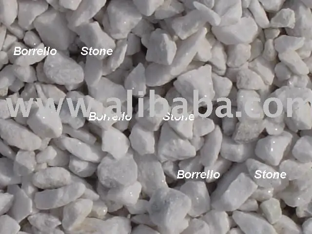 Snow White Pebble and Crushed Stone