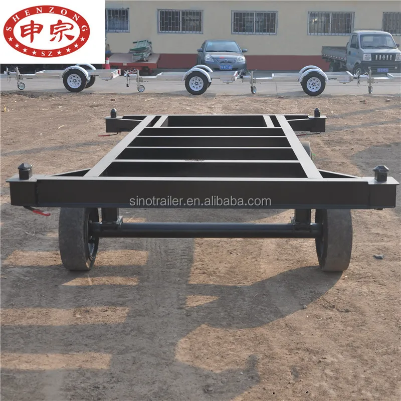 20ft container skeleton low bed flatbed trailer chassis