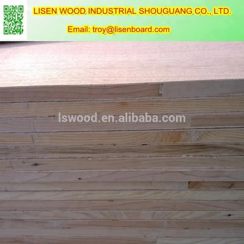 high quality poplar core 18mm commerical  block board for furniture