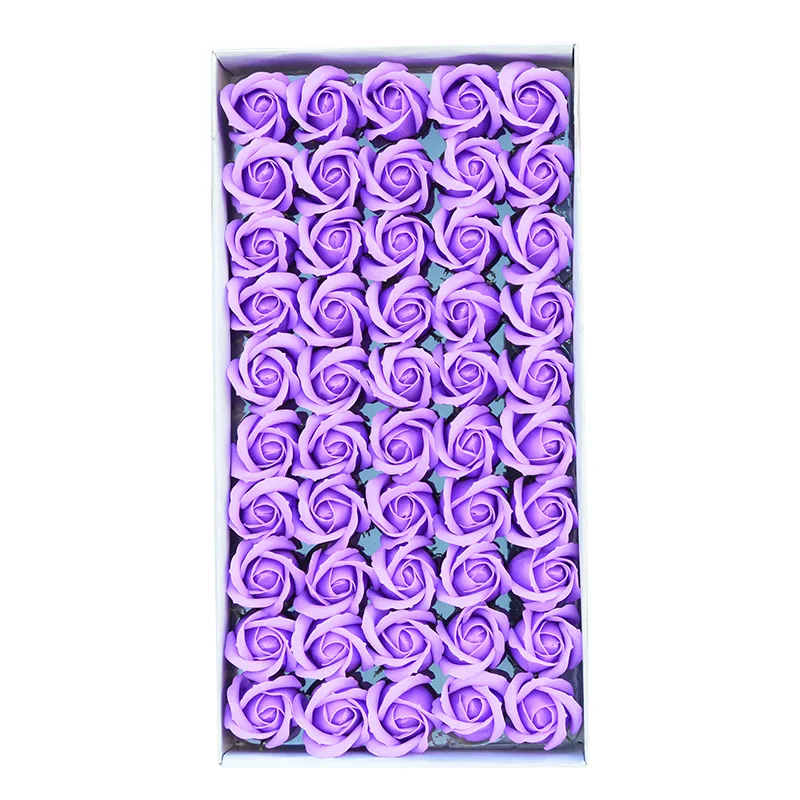 Artificial Flower 5-6cm Red Single PE Soap Rose Flower Head with Gift Box