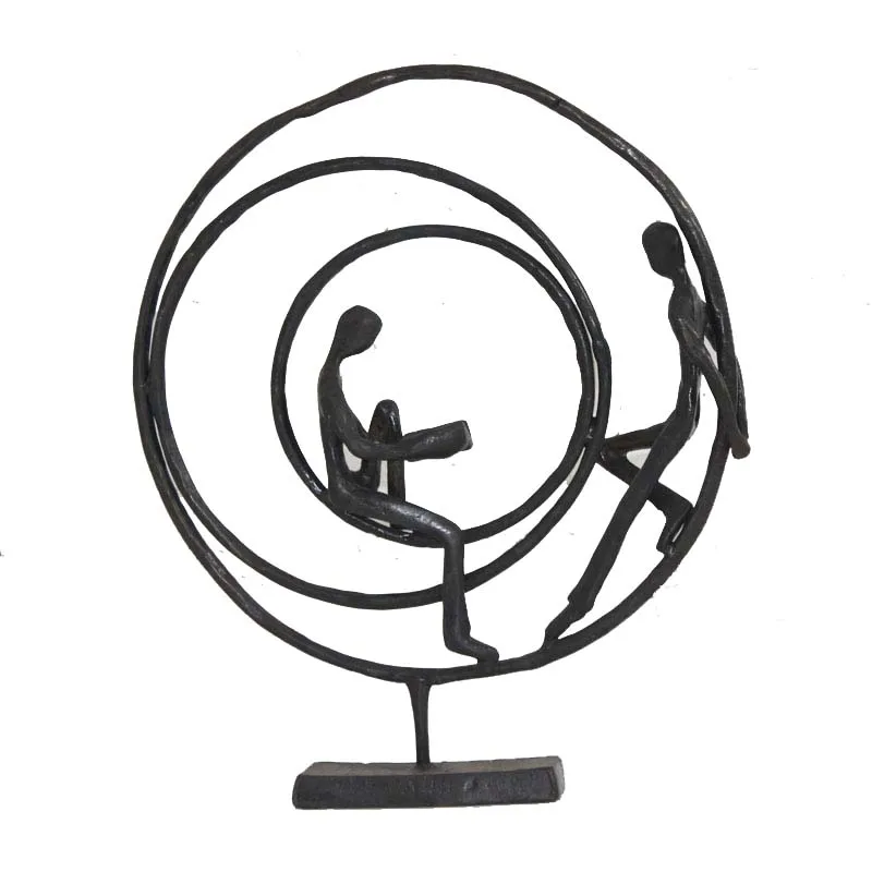 Factory handmade metal crafts figure furnishing articles for home decor