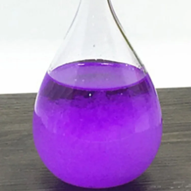 Europe style colorful waterdrop design weather predictor storm glass