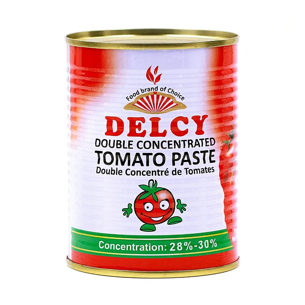 canned tomato paste of brix 28-30% and 22-24% with 70g/198g/400g/800g/2.2kg/3KG/4.5KG