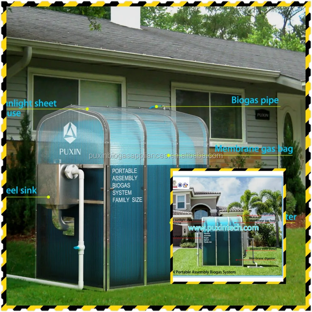 Китайская небольшая Биогазовая установка Puxin для небольших ферм для производства электроэнергии