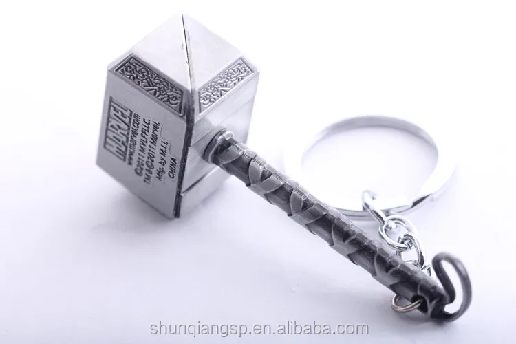 Wholesale Avenger Alliance Pendant Quake Hammer THOR Alloy Pendant Razer Hammer Keychain