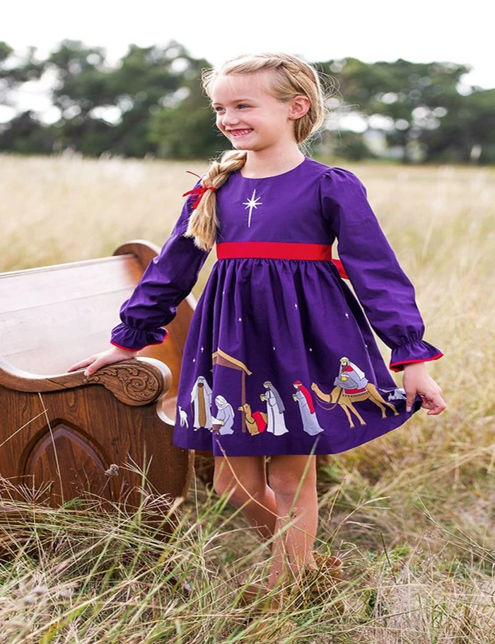 Girl Boutique Dress Long Sleeve Floral Pattern Ruffle Cute Sweet children clothes girls dresses