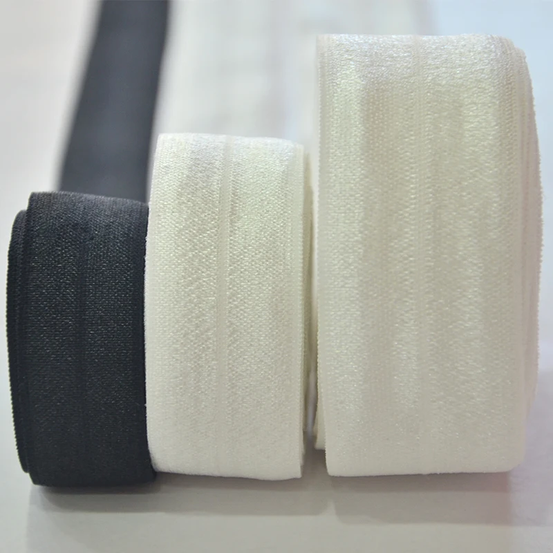 knitted soft spandex fold over elastic tape band webbing for binding clothes