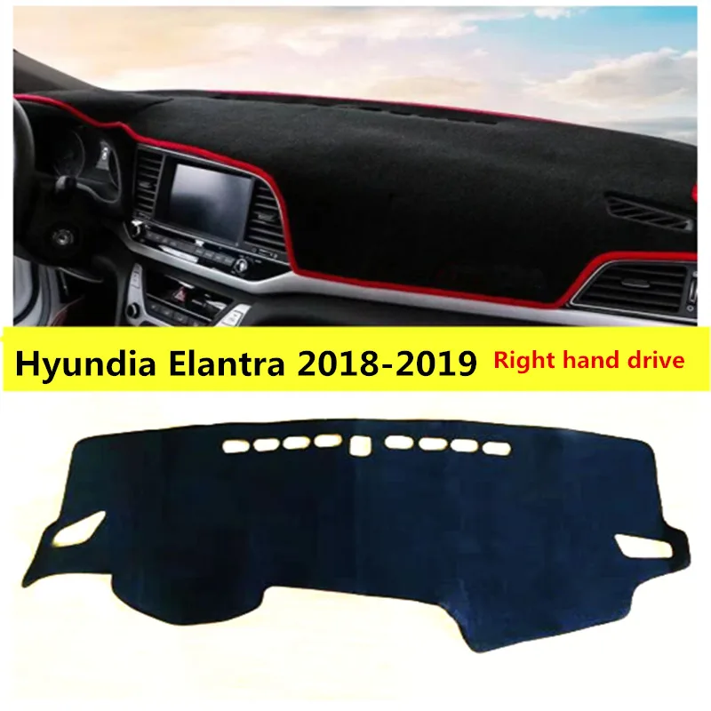 Taijs Factory for Car Dashboard Rug Insulation Mat protective dash board cover For Hyundai Elantra 2018-2019 left hand drive