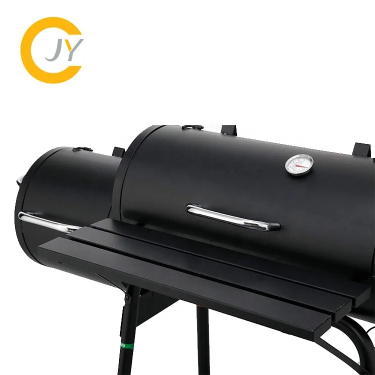 Barbecue Smoker Drum Charcoal Bbq Grill Offset Smoker with Trolley