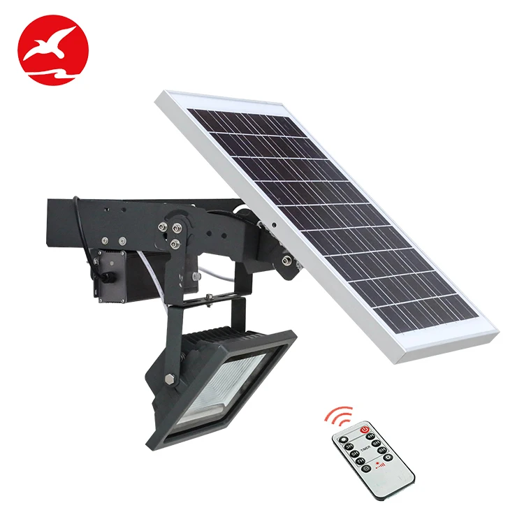 Waterproof ip65 dc 6 volt 10 20 30 50 watt cob outdoor garden led solar power flood light with sensor
