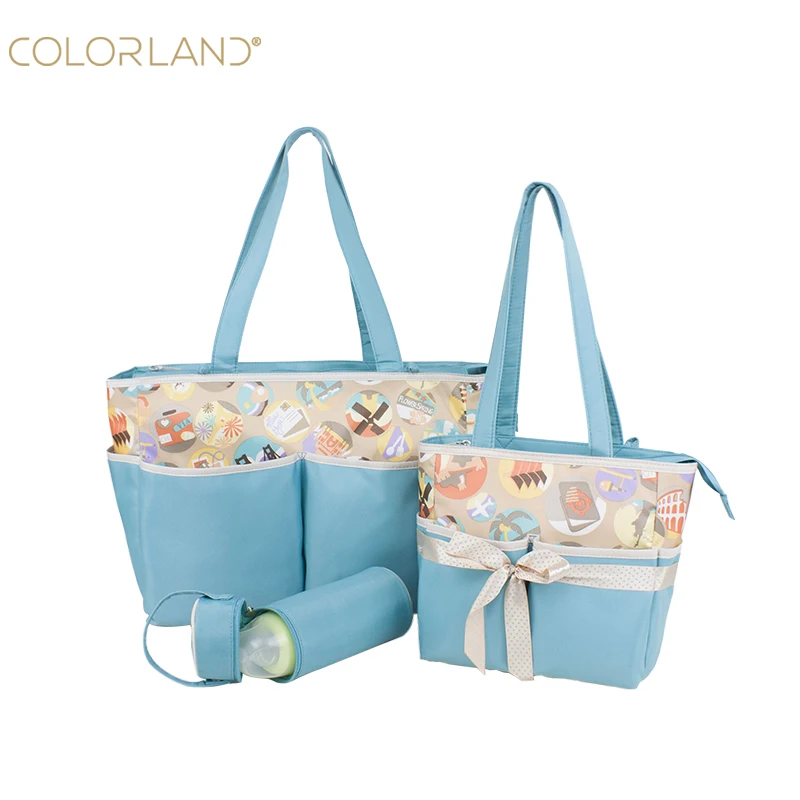 Colorland Multi Function 5- Piece Diaper Bag Set Smart & Daily Changing Bag