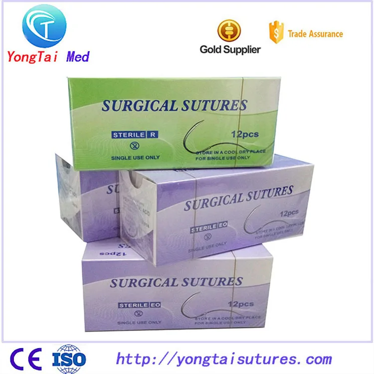 
Medical nonabsorbable suture nylon / polypropylene surgical suture with needle 