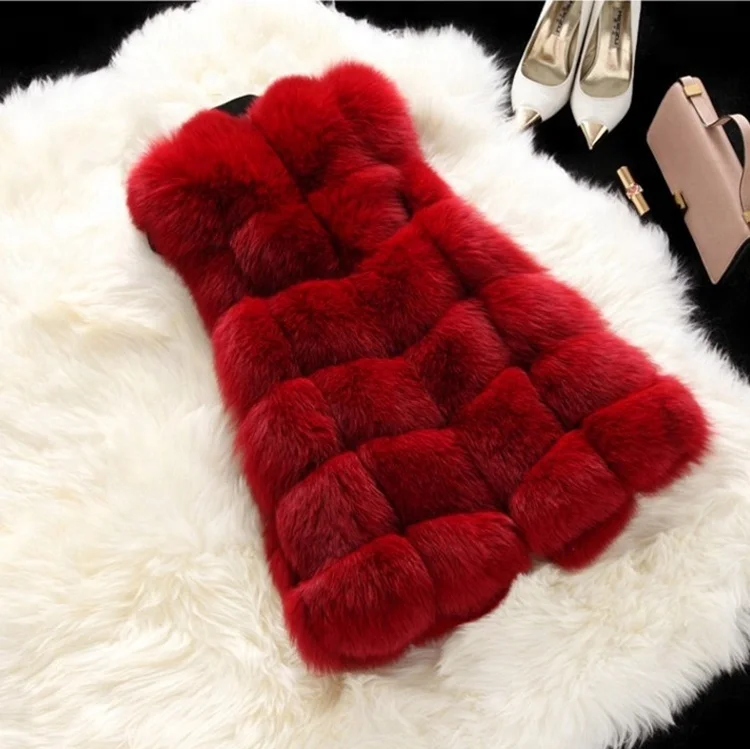 Лидер продаж, женский жилет из искусственного меха, качественное мягкое пальто на талии из лисьего меха