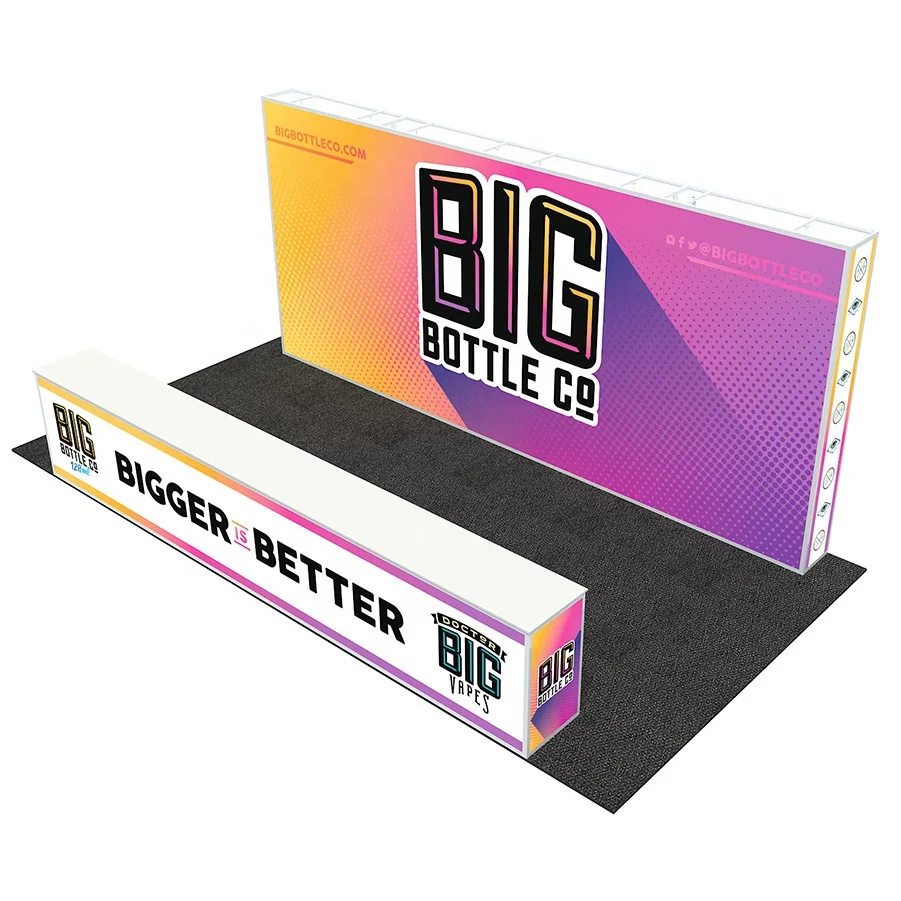 Tawns 20ft Portable and Easy Install Aluminum Backlit Trade Show Exhibition Booth for Expo Display Stand