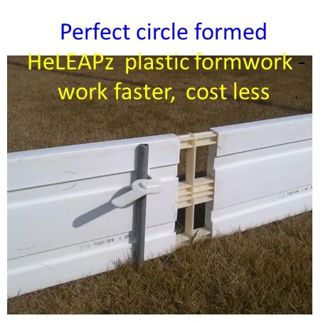 Reusable lawn edging fast work light-weight concrete formwork for concrete slab