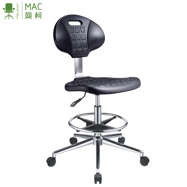 silla de laboratorio high back lab stool chair laboratory chairs  with metal footring