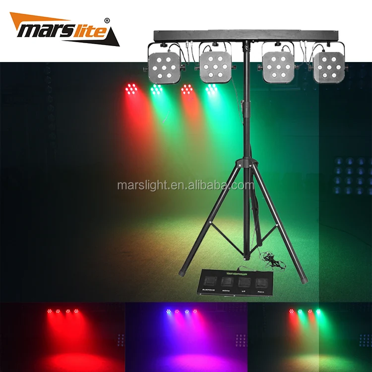 Marslite Great quality 28pcs RGB 3in1 led par 64 3 watts cob led stand flat par stage light for dj disco party