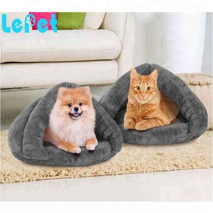 Soft cozy cuddle pouch cat cave pet cave bed Cat Sleep Bag