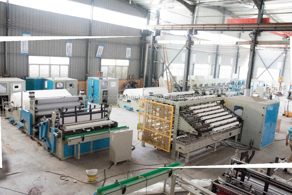 Accumulator log saw cutter toilet paper embossing rewinding kitchen towel producing machine