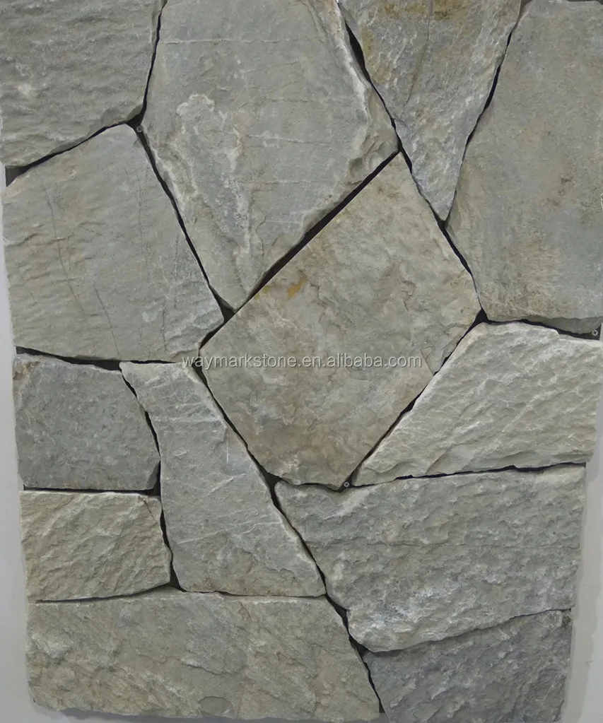 
Серый натуральный неправильный известняковый винир в случайном порядке, камень для украшения стен WISV101 