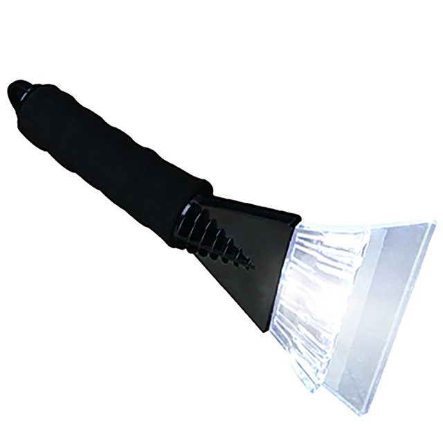 Пластиковый скребок для льда и окон автомобиля, зимний инструмент, скребок для льда со светодиодной подсветкой