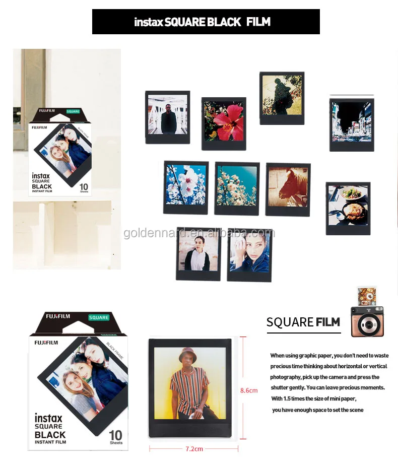 
Fujifilm Instax Square Black Film 2 Boxes(10 Photo Sheets per Box) 