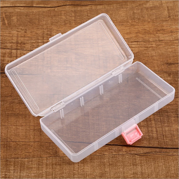 China sale flat shape pink buckle plastic storage boxes with cover