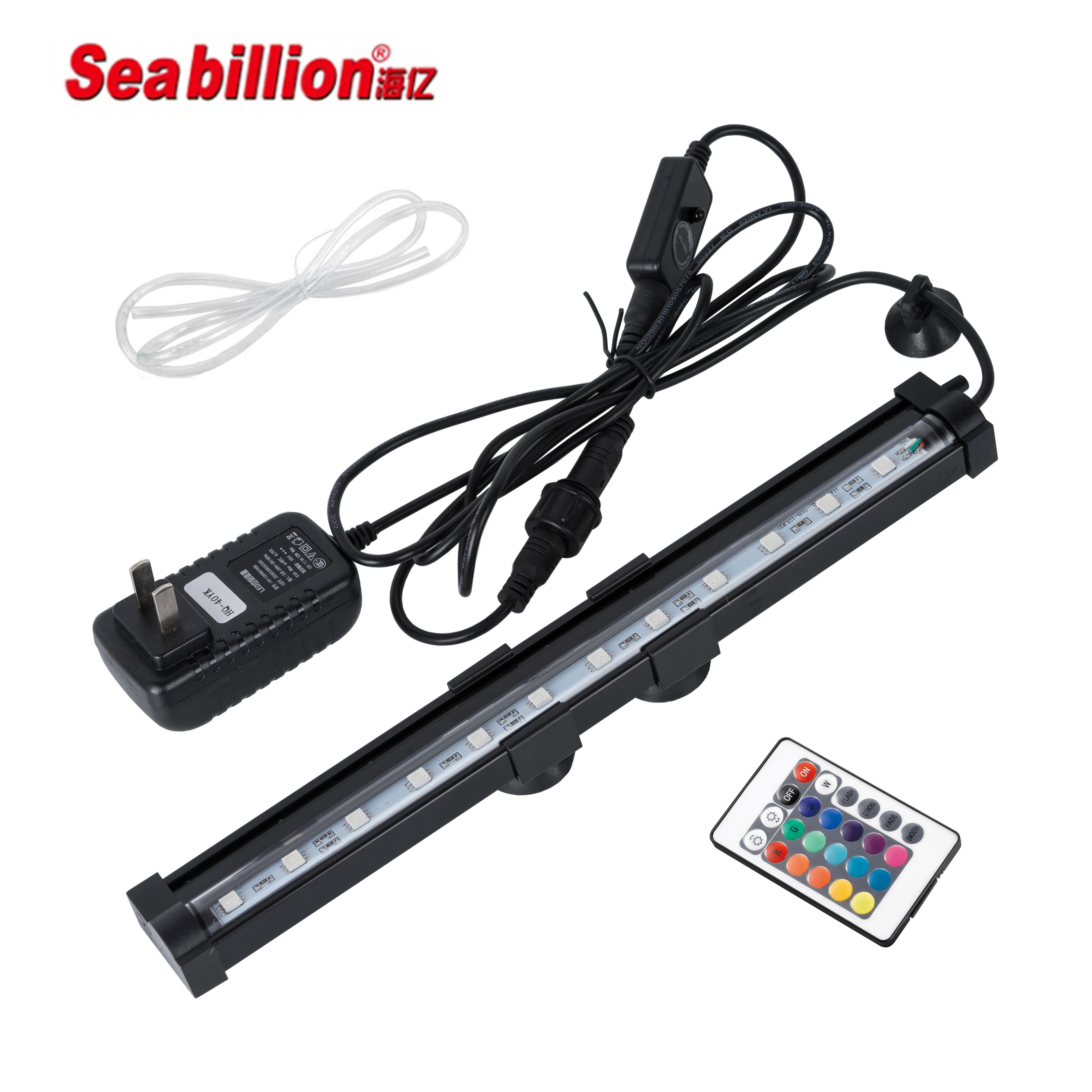 Aquarium decoration Sea Billion led aquarium 40CM RGB colors air bubble lighting with remote controller for wholesale