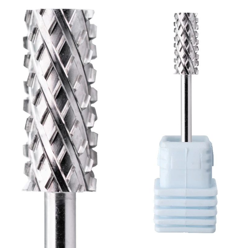 Маленькая цилиндрическая насадка из карбида вольфрама, насадка для маникюра 3/32 дюйма