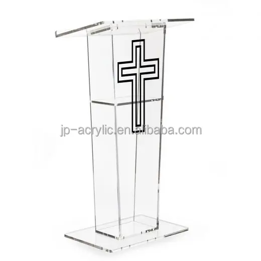 
Пользовательский новый дизайн печатная акриловая одноступенчатая кафедра 