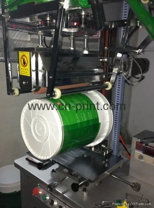 PVC shrink film High Density Heat Transfer Printing Machine TC-350R For Plastic Bucket Label