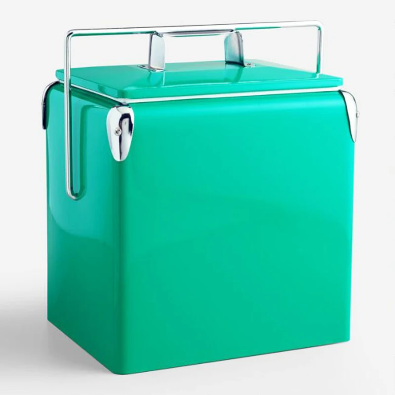 17L Multi Colored Customized Vintage Cooler Accept Metal Drink Cooler Box Beach Beer Cooler
