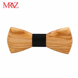 March Expro  MBT217 wholesale handmade custom logo self tie zebrawood wooden bow tie