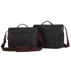 Zuo lun duo vintage canvas messenger shoulder bag men