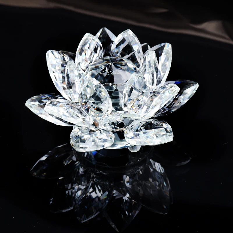 Crystal lotus flower decoration pieces for wedding favor gifts