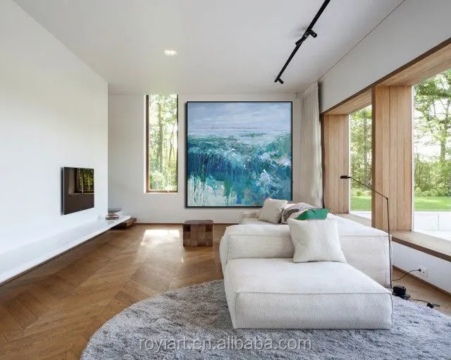 Blue ocean design handmade modern abstract seascape oil painting framed other decorative seascape paintings on canvas