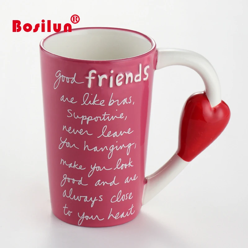 Chaozhou производитель керамические сердце ручкой кружка