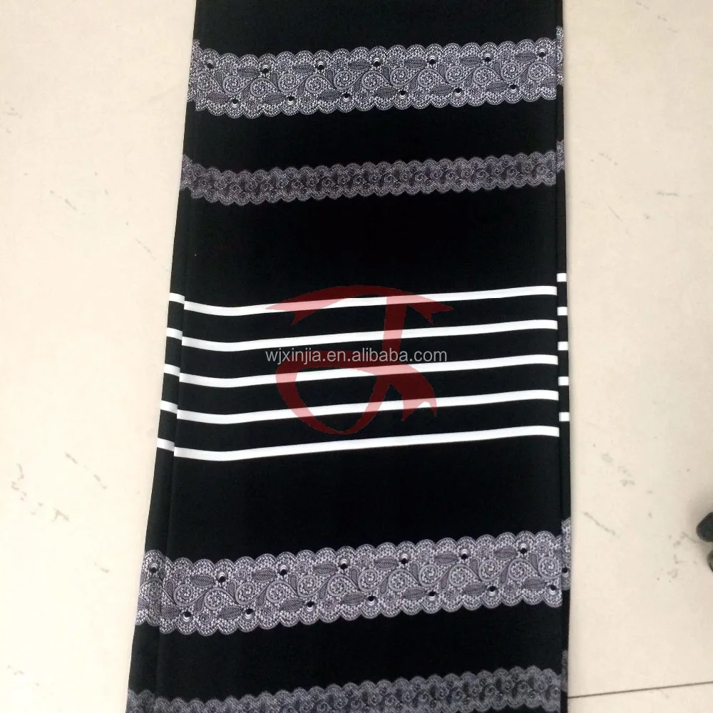 Printed Nida New Design abaya formal black printing fabric