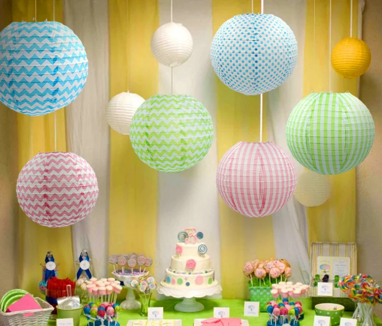 
Goods in the stock colorful round 10inch paper latern for party decoration 